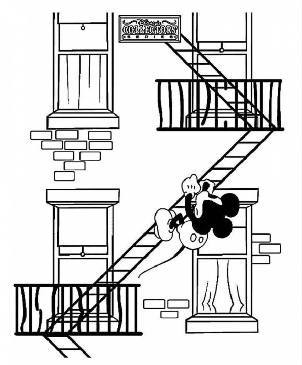 Photo Adorable entrance coloring page