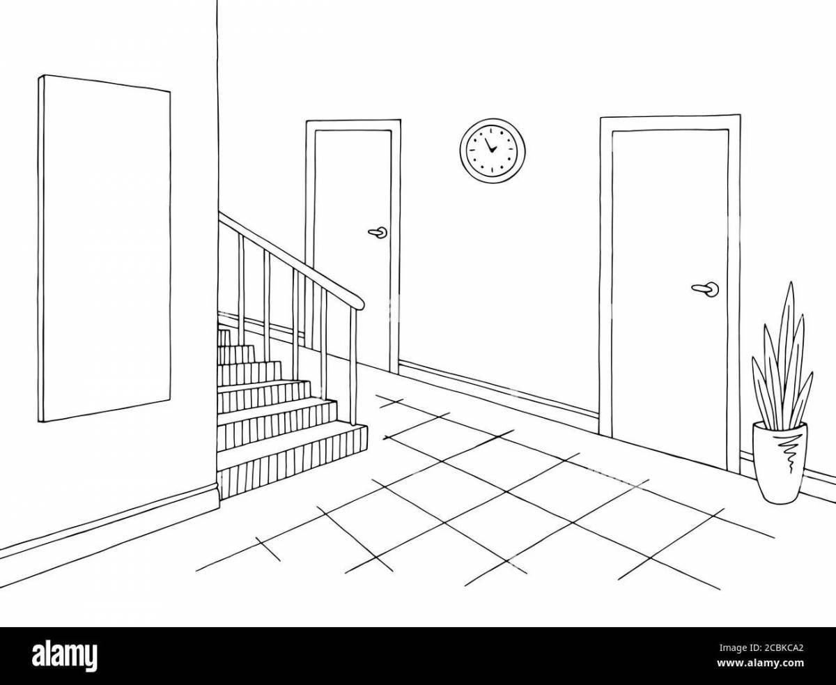 Dazzling Entrance Coloring Page