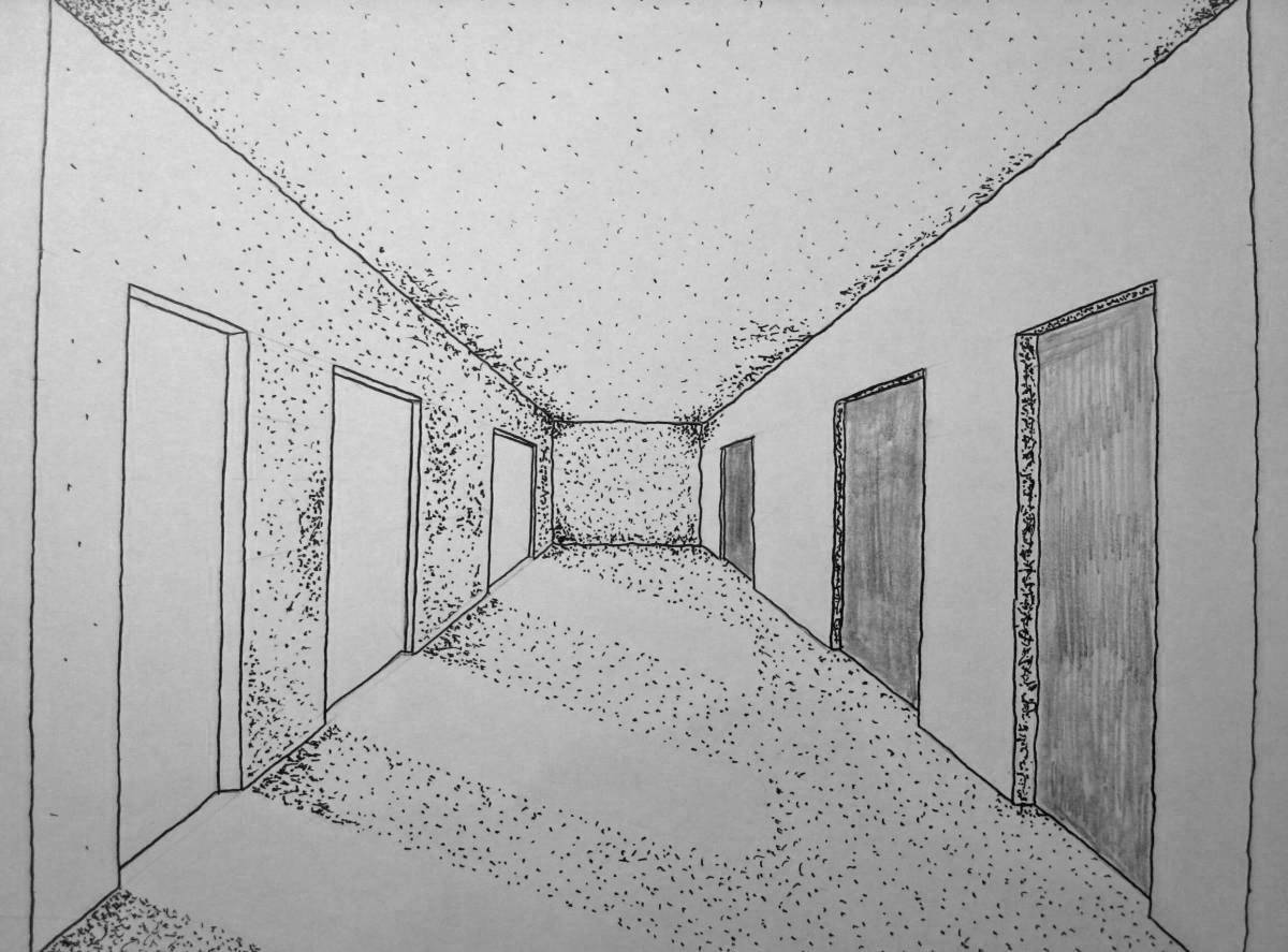 Coloring bright corridor