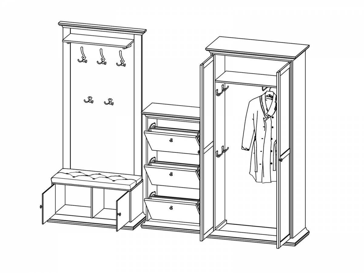 Majestic corridor coloring page