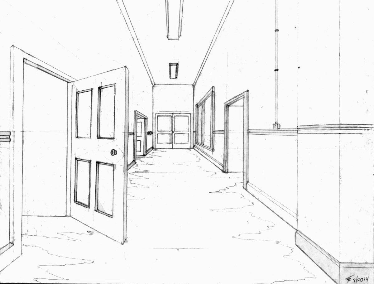 Rampant corridor coloring page