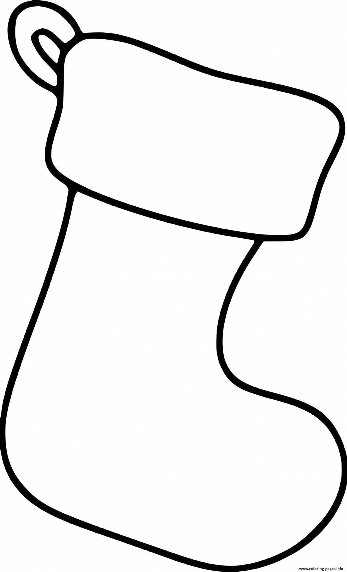 Adorable stocking coloring page