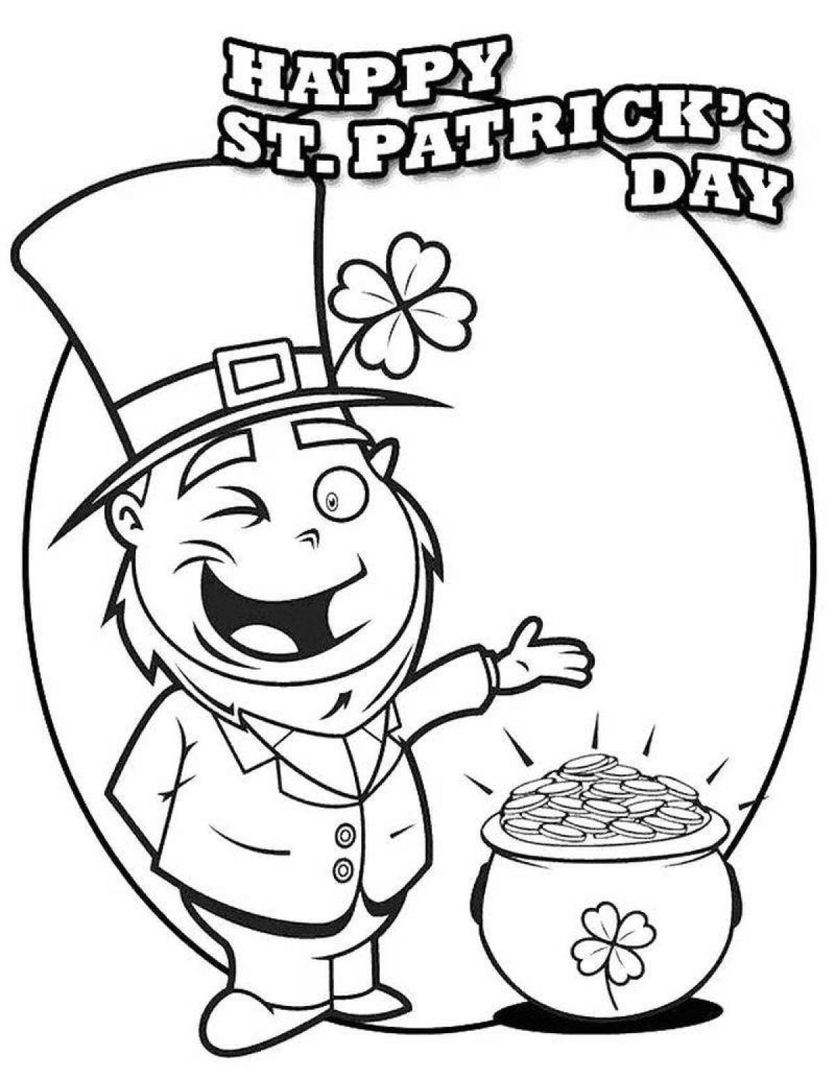 Leprechaun holiday coloring book