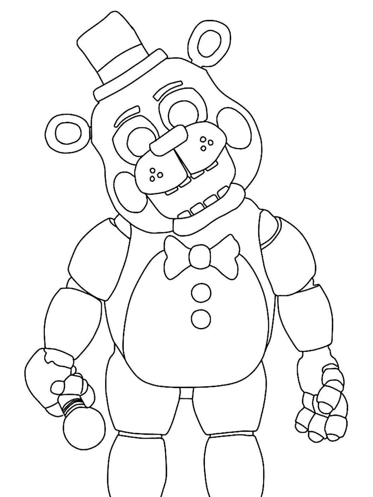 Colorful fnaf2 coloring page