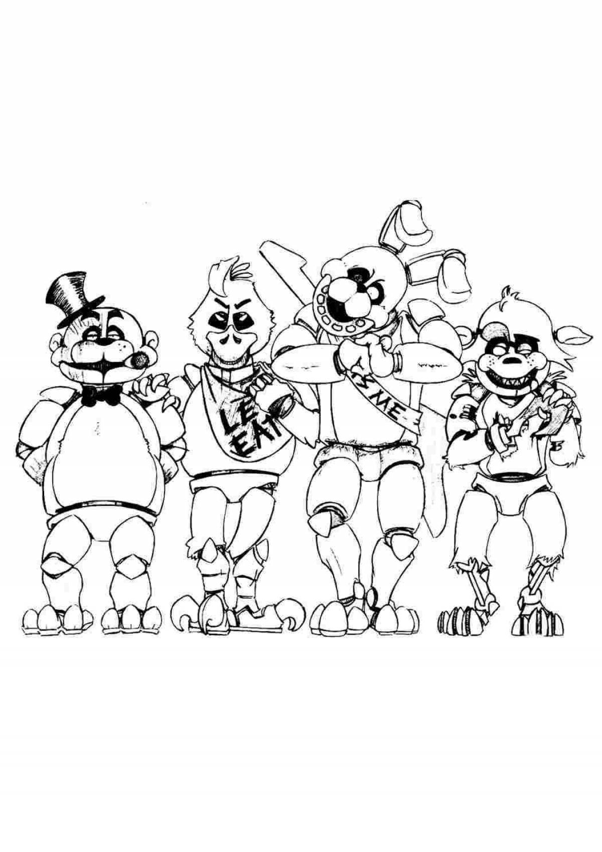 Tempting fnaf2 coloring