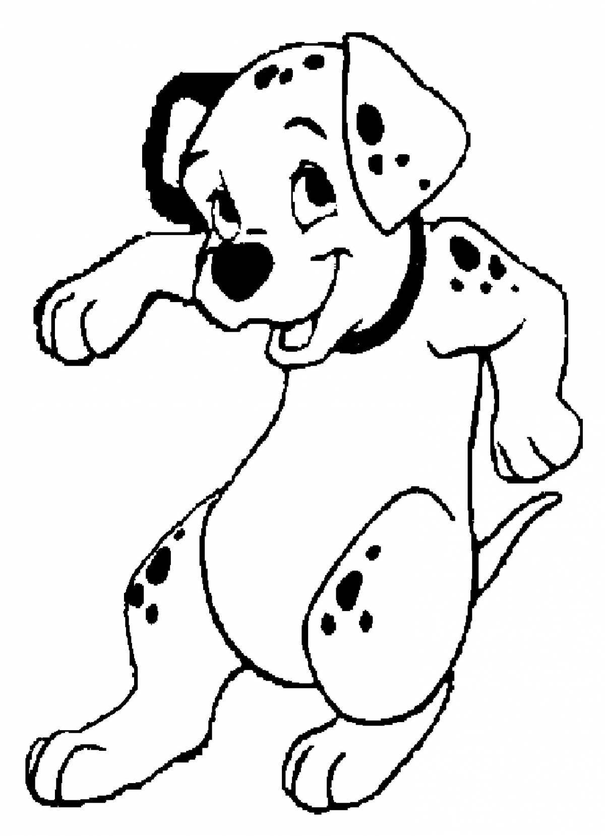 Dalmatian adorable coloring page