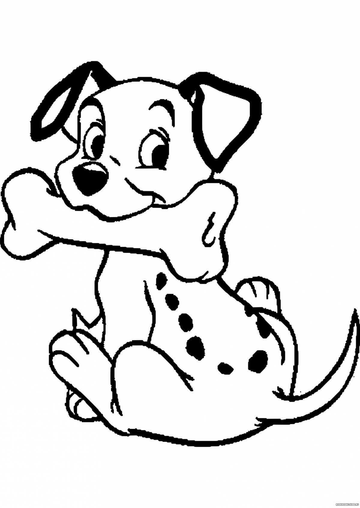 Funny dalmatian coloring book