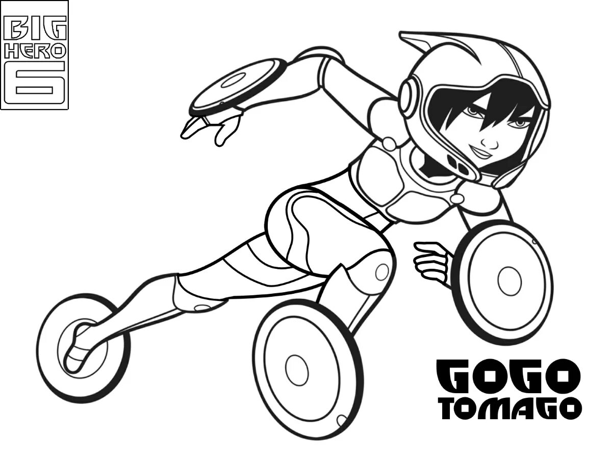 Color-explosive gogo coloring page