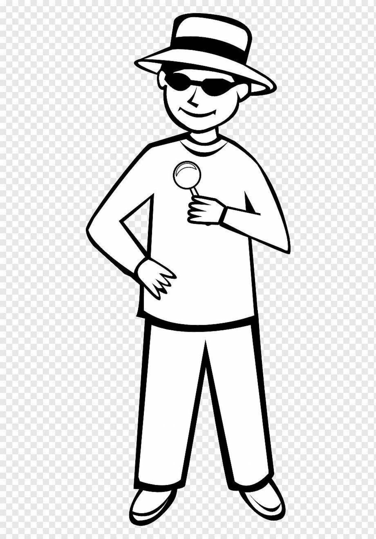 Раскраска Раскраска умный шпион