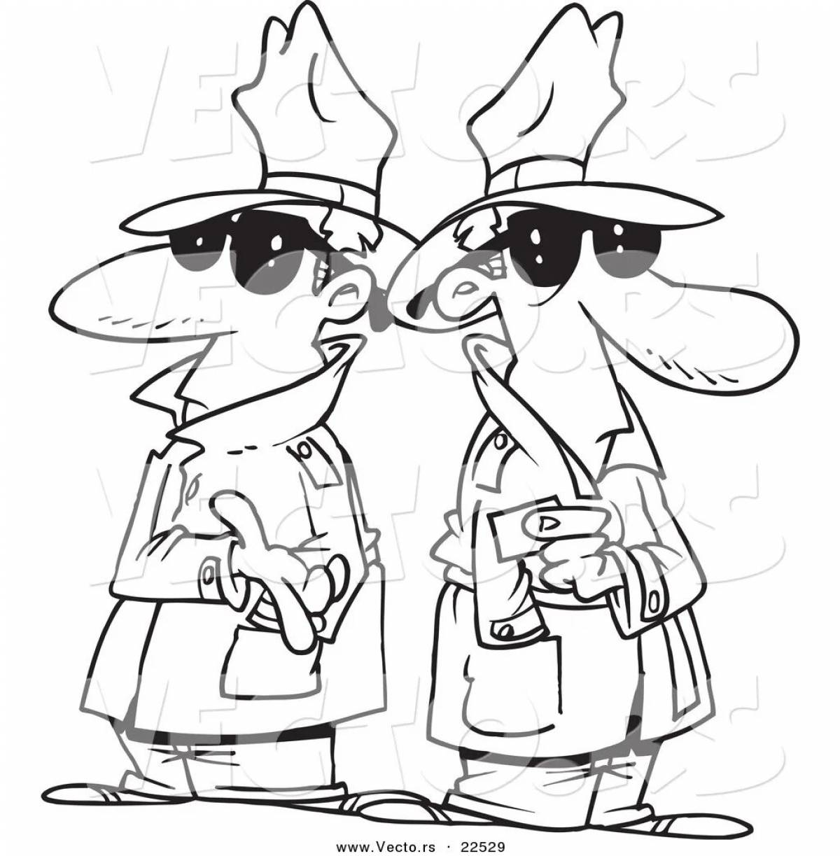 Раскраска Завораживающая шпионская раскраска