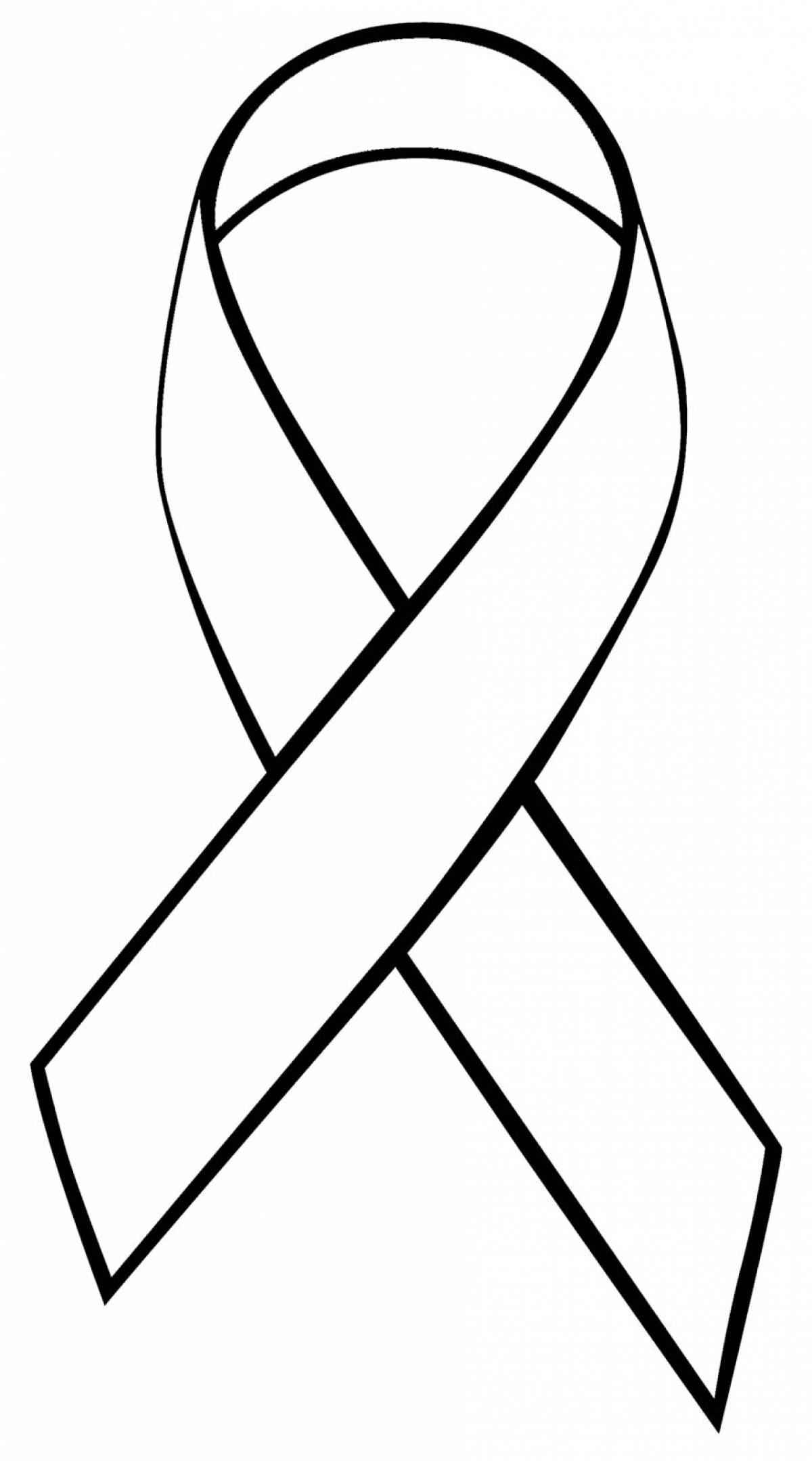Coloring page fluffy ribbon
