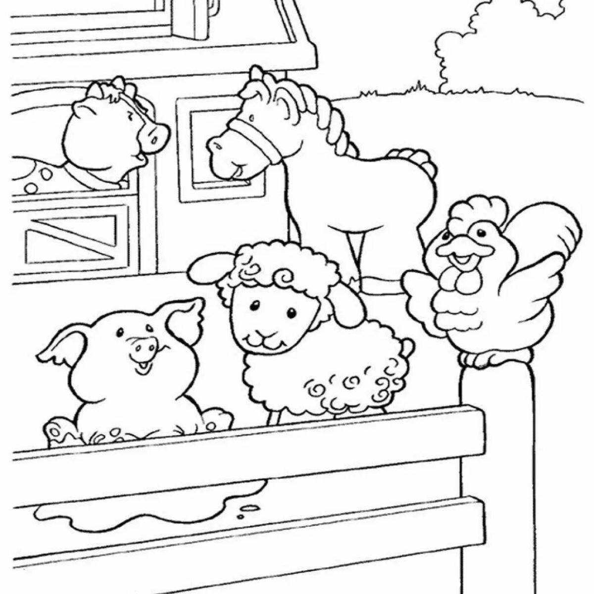 Coloring page majestic hut