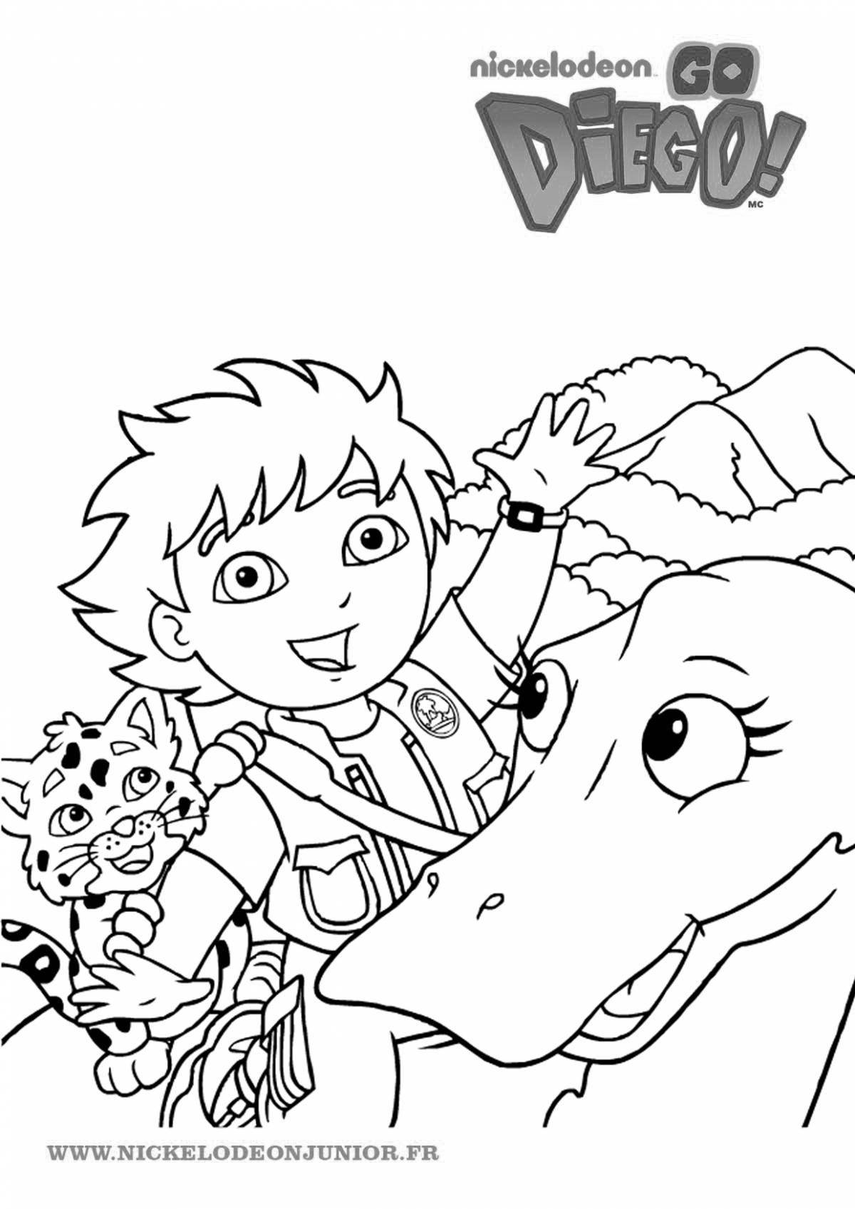 Diego's funny coloring book
