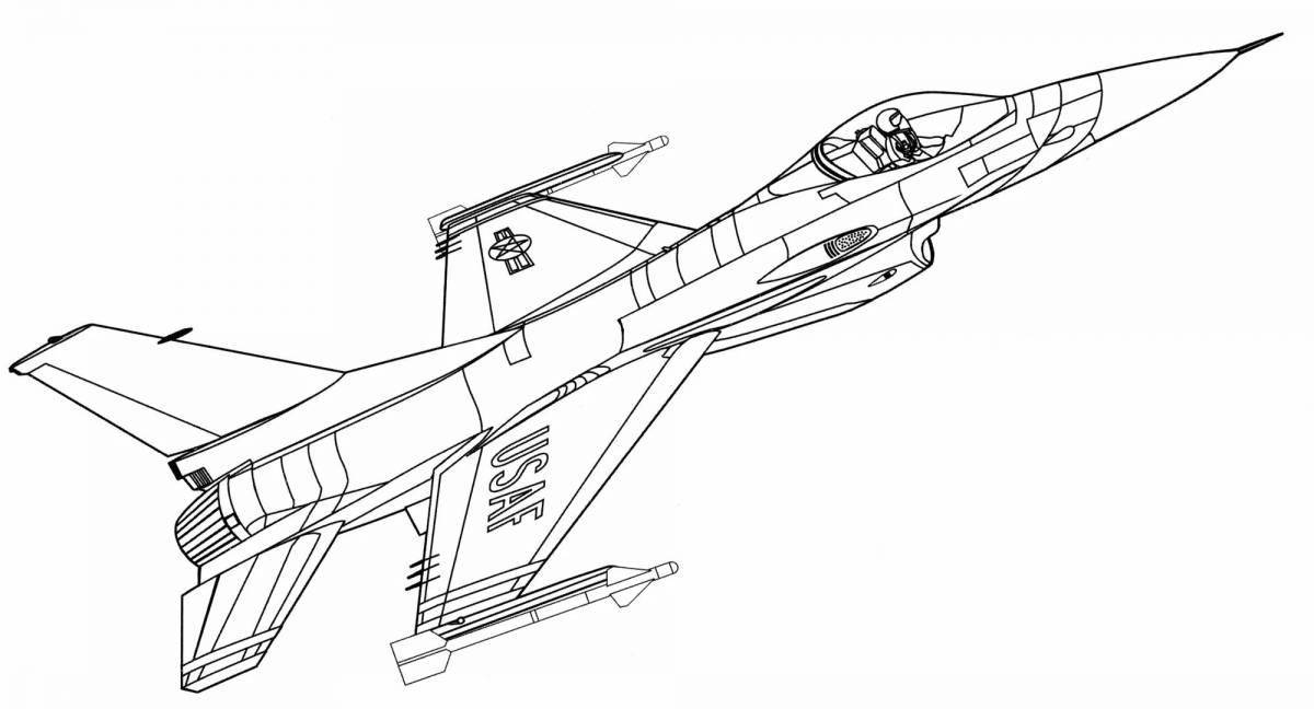 Dazzling bomber coloring page