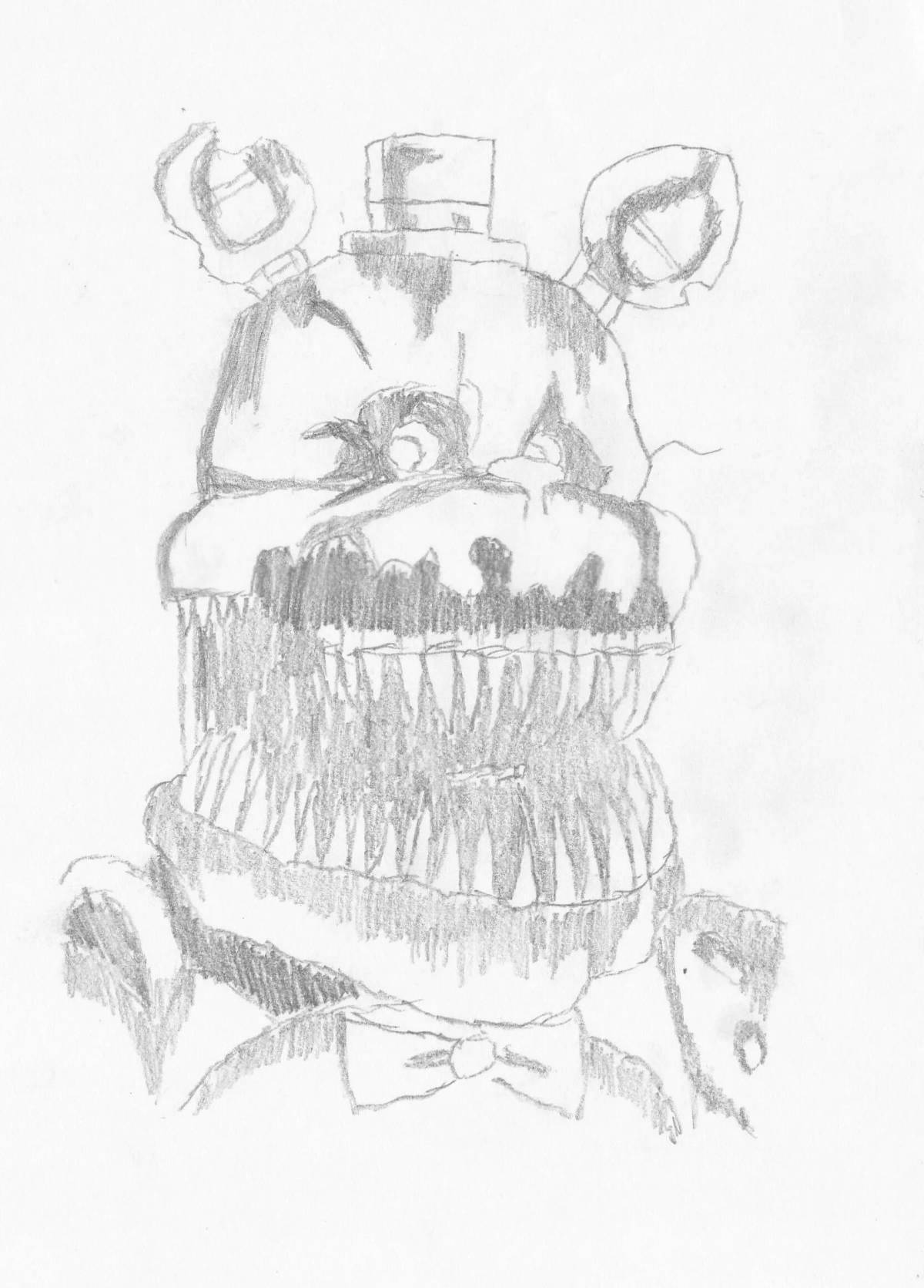 Coloring page joyful fredbear