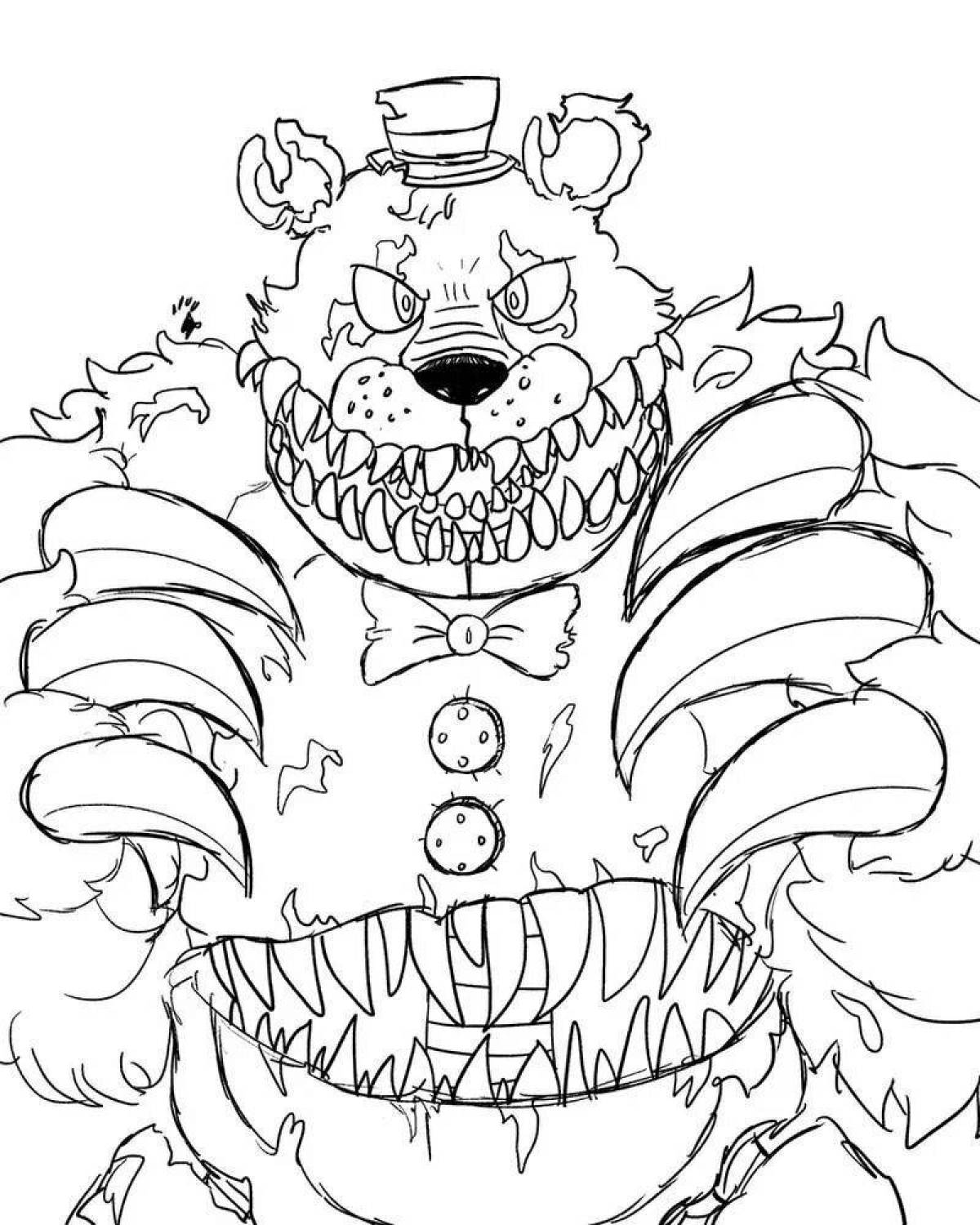 Fredbear's amazing coloring page