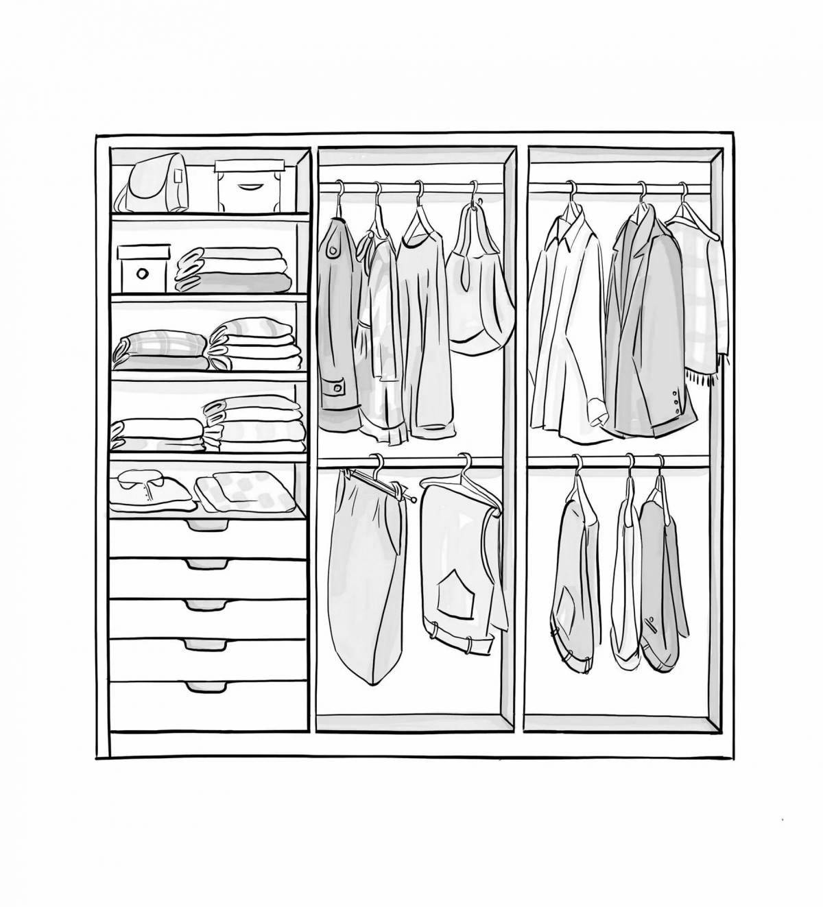 Coloring book lovely wardrobe