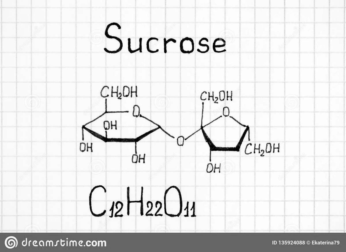 Colorful sucrose coloring page