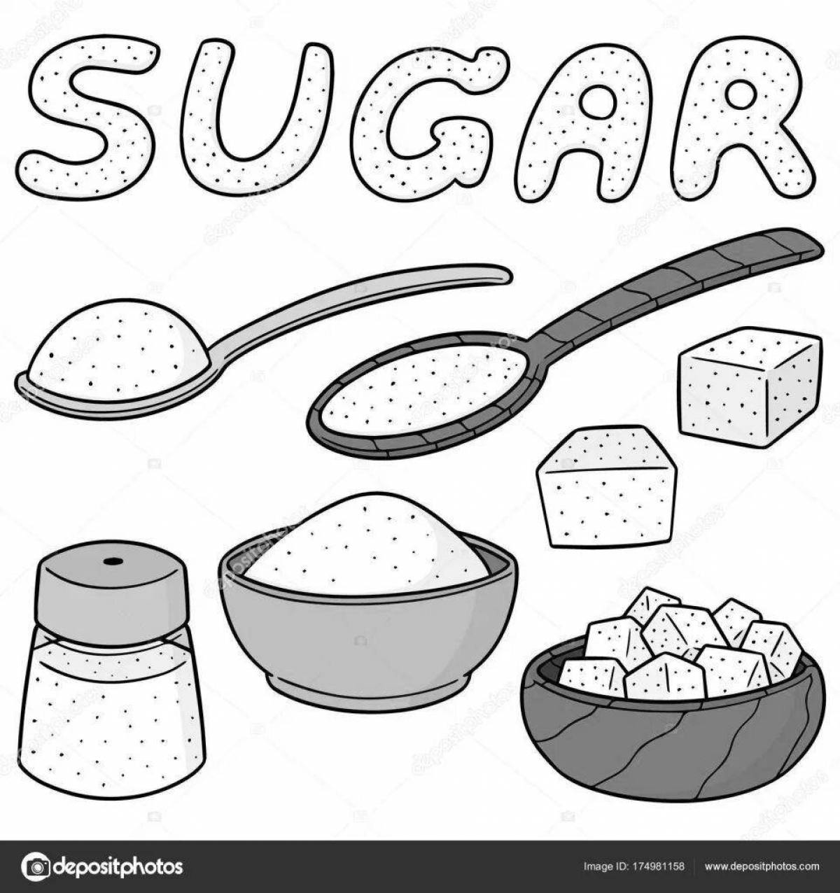 Coloring book shiny sucrose