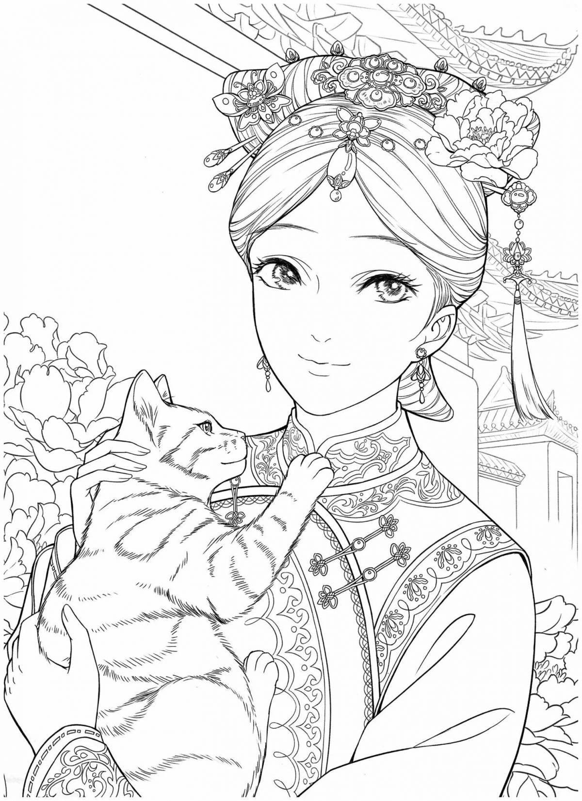 Tempting Chinese coloring book