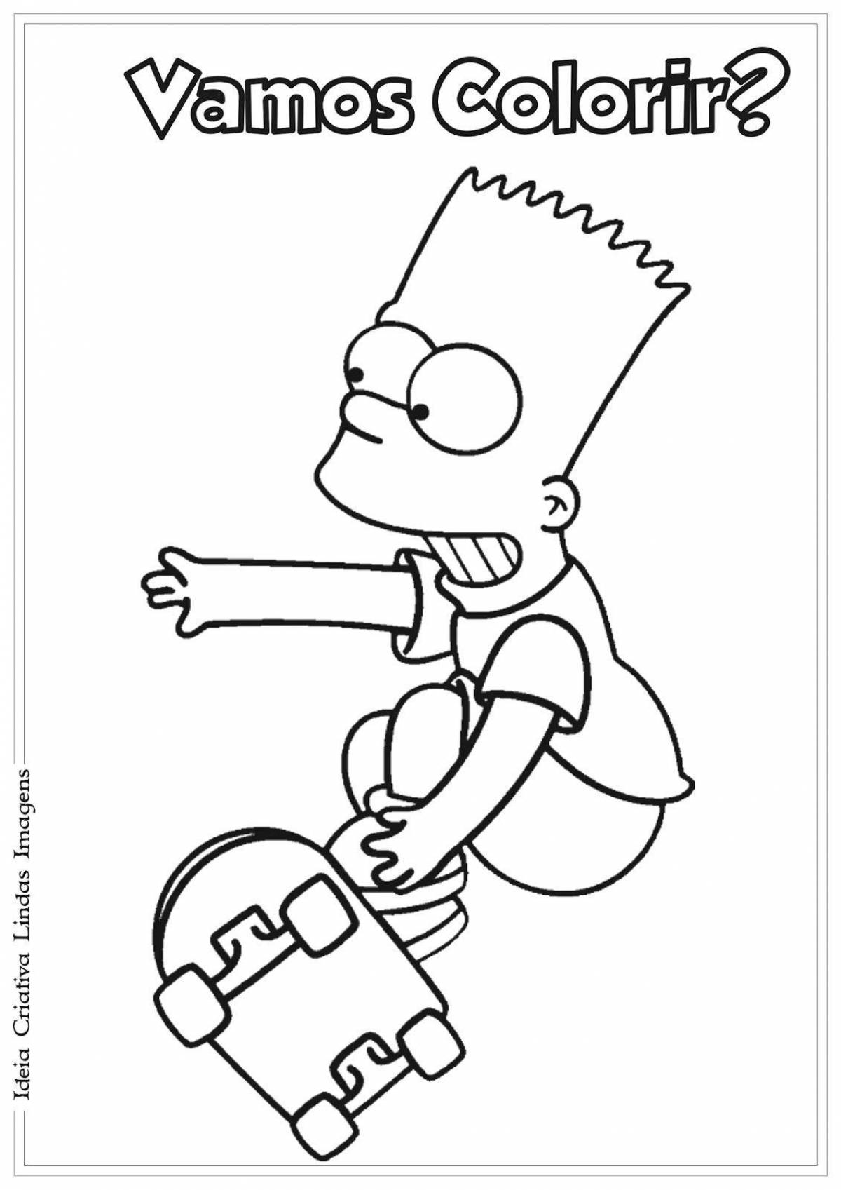 Bart holiday coloring