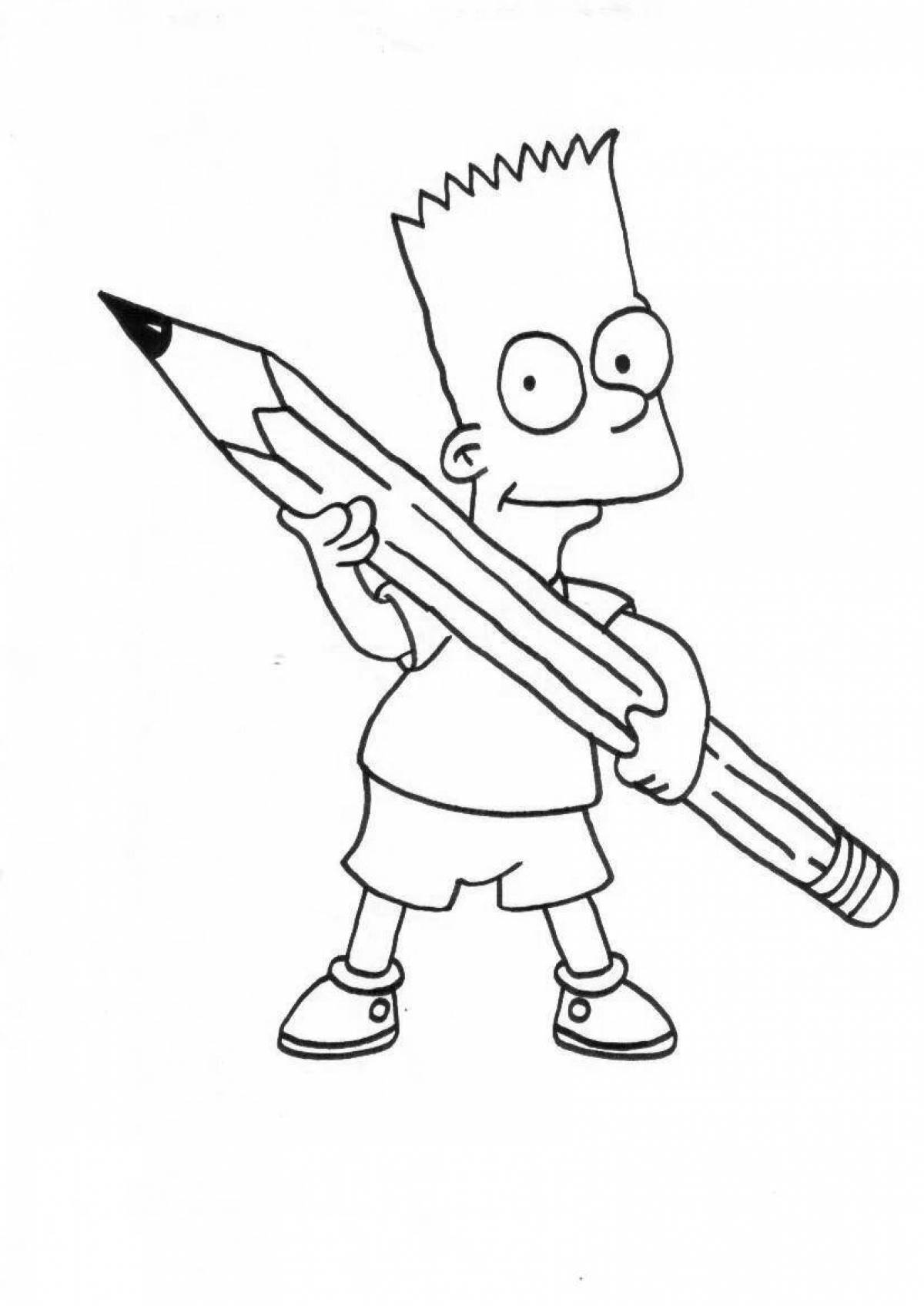 Bart's crazy coloring book