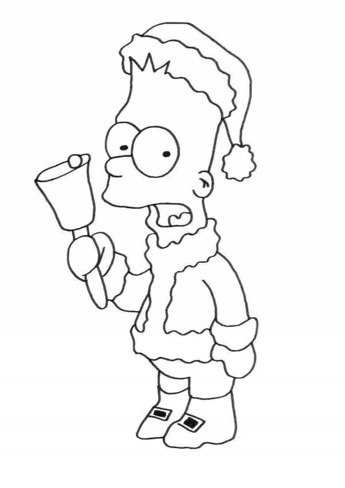 Color-frenzy coloring page bart