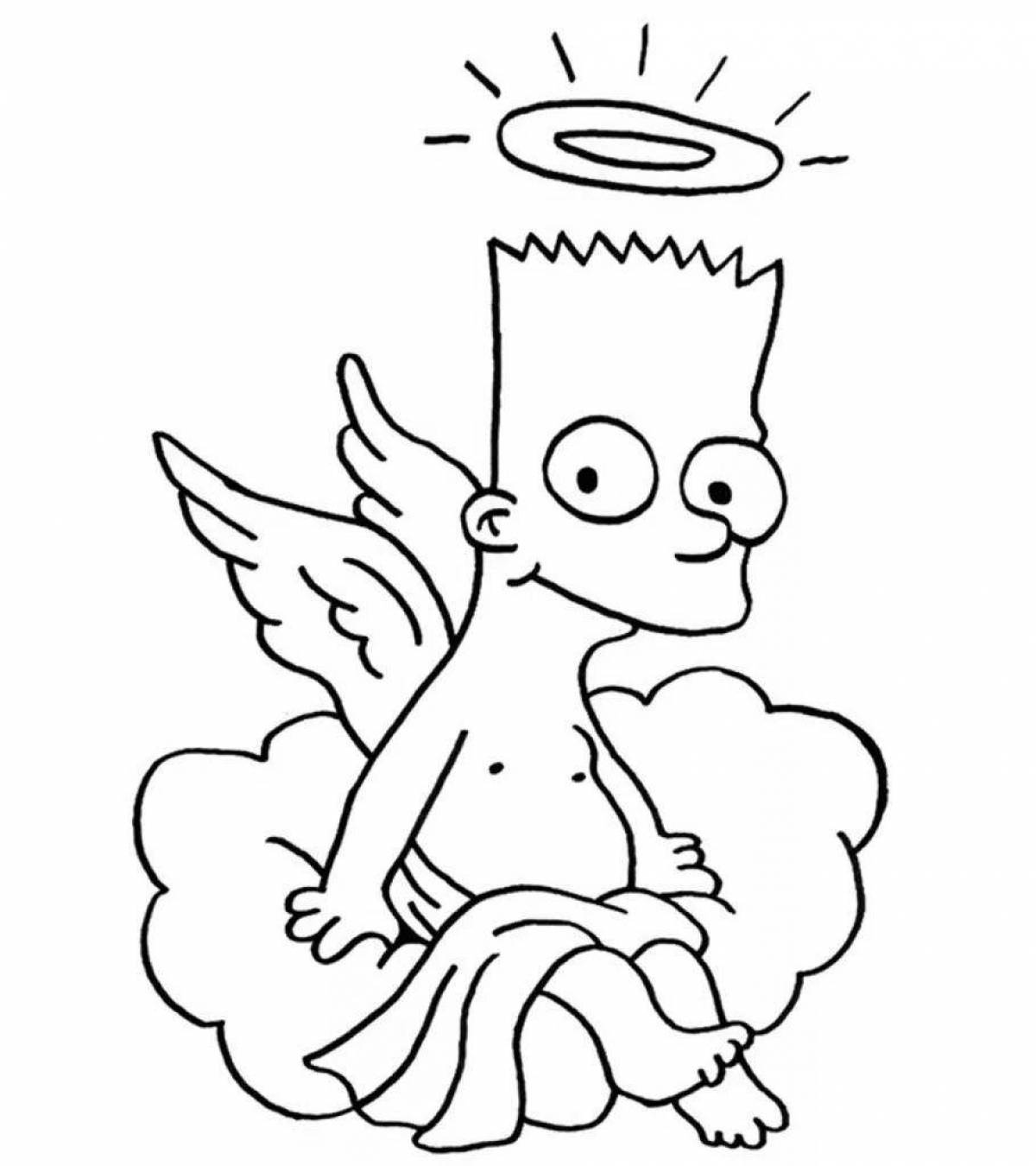 Color-radiant coloring page bart