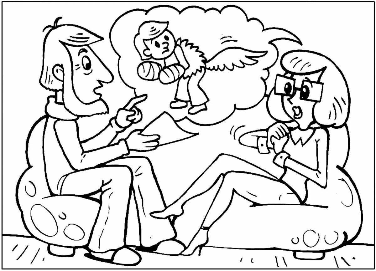 Playful uncle coloring book