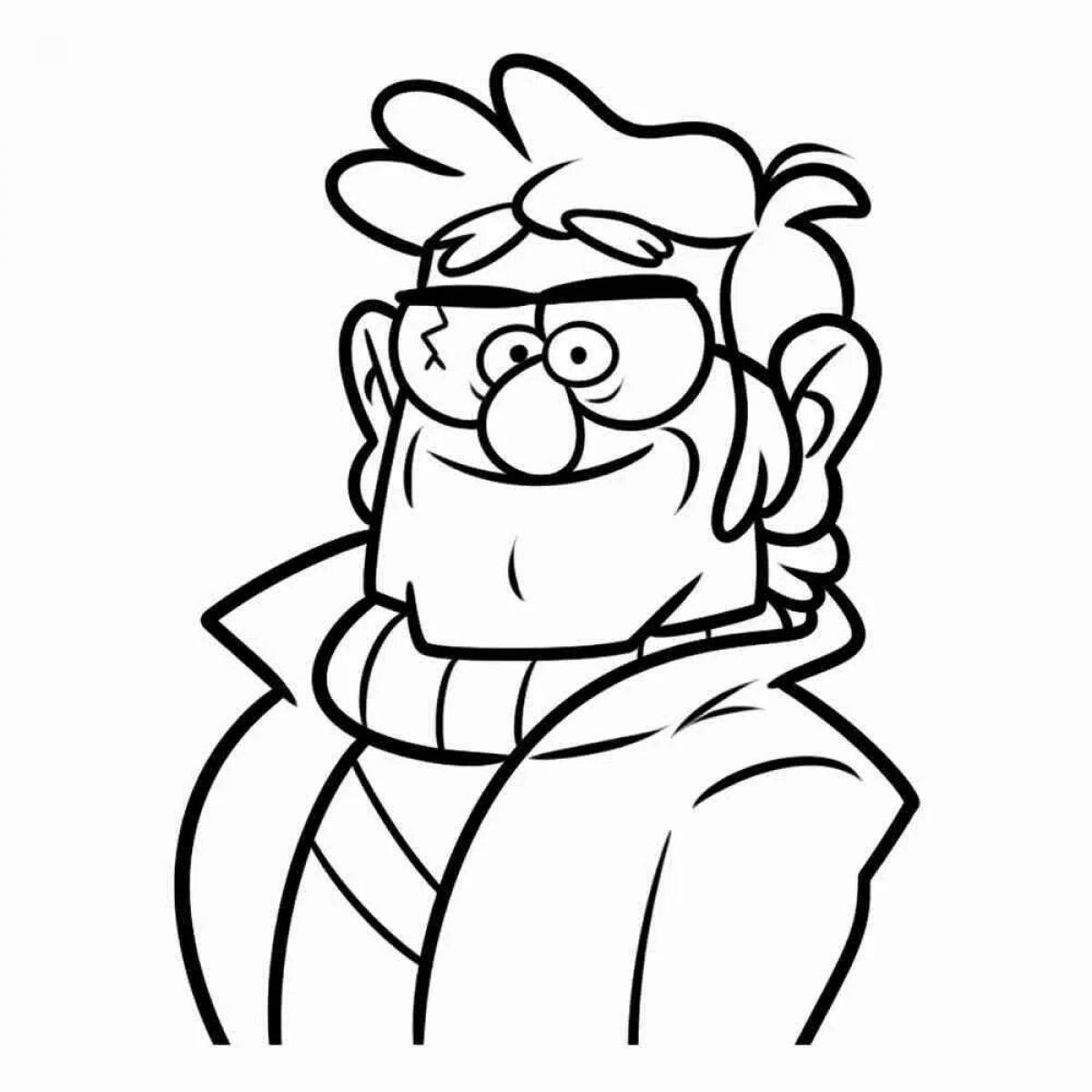 Coloring book shining uncle