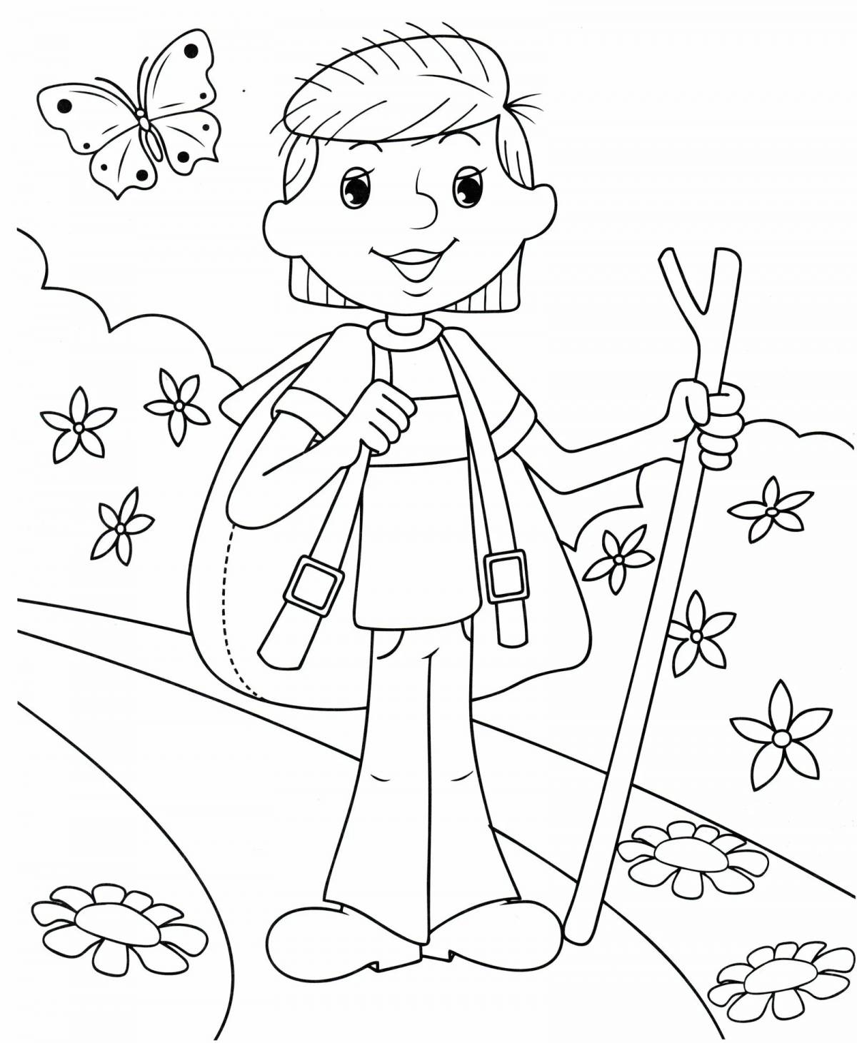Attractive uncle coloring page