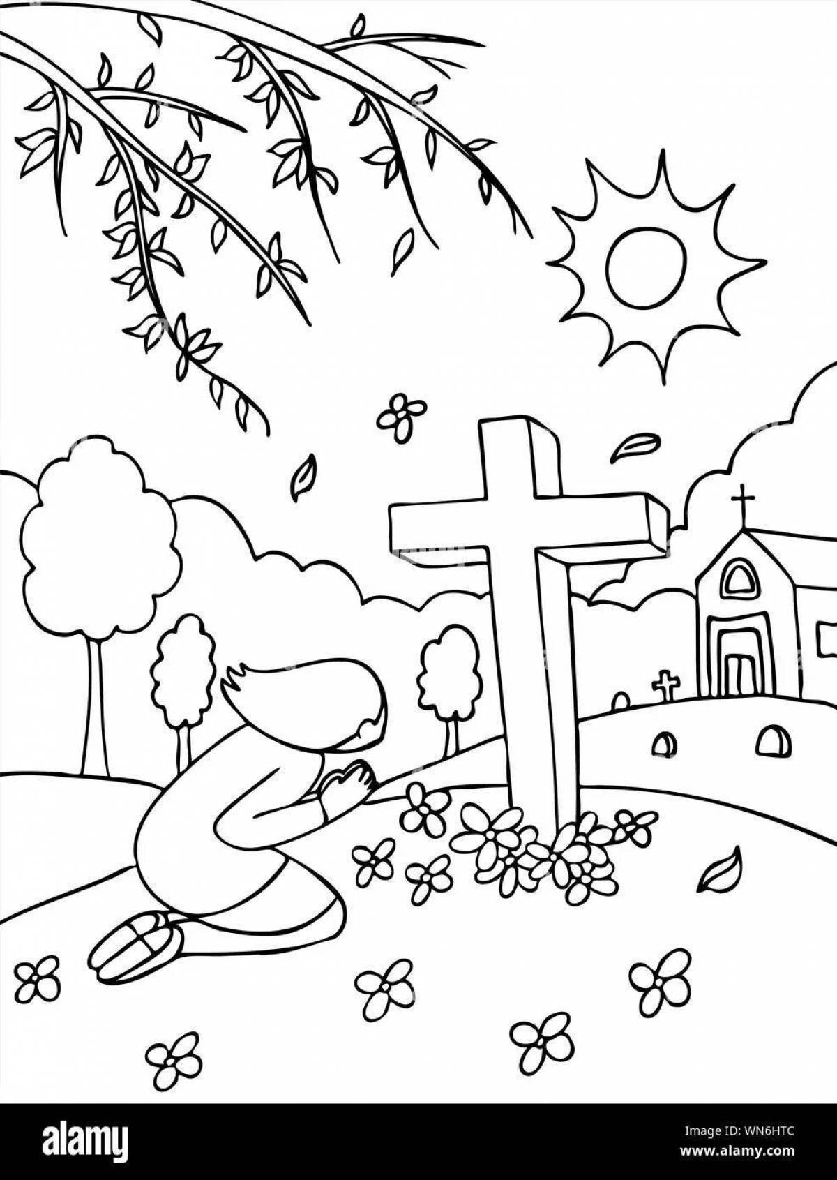 Coloring cemetery forebodings
