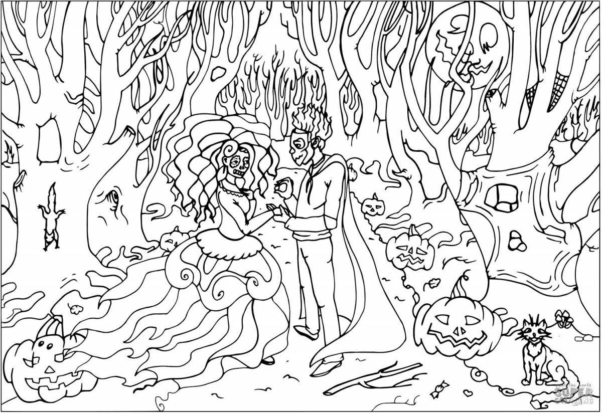 Nerving graveyard coloring page