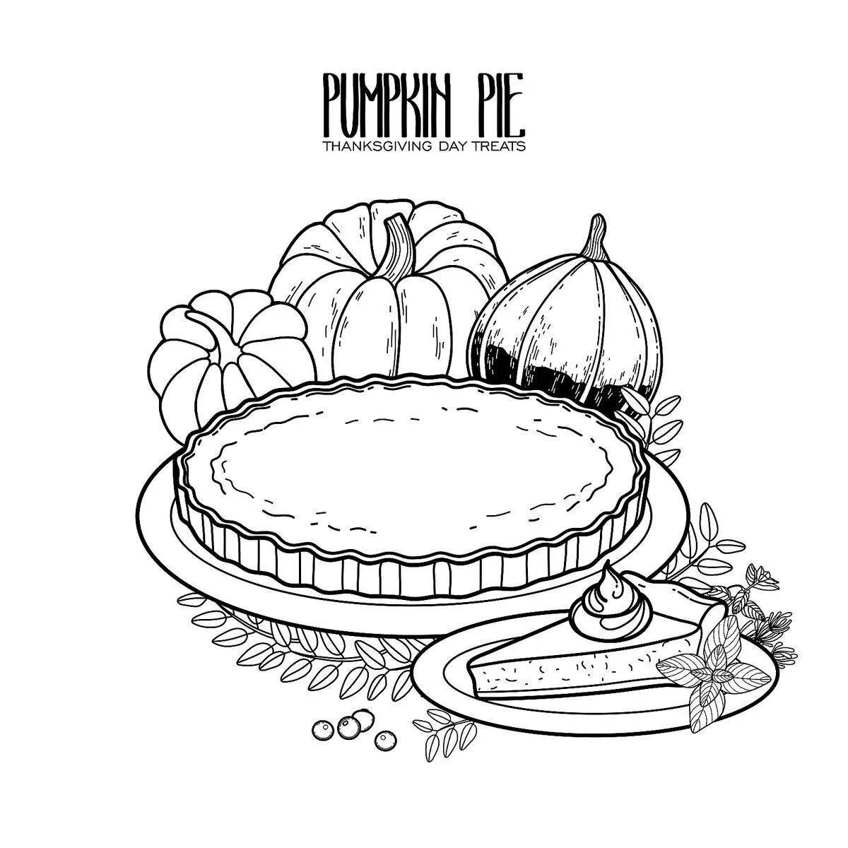 Playful casserole coloring page