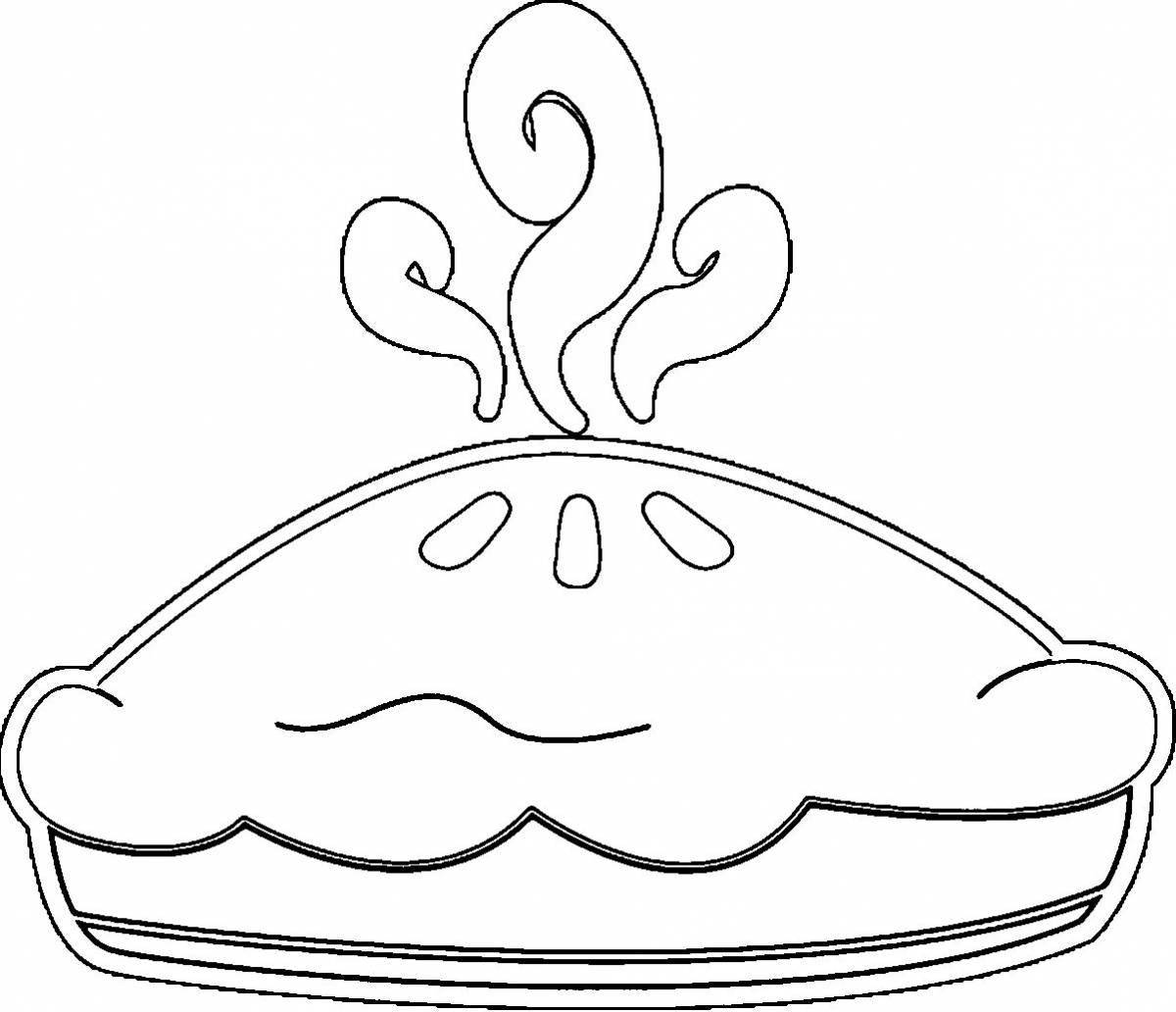 Tempting casserole coloring page
