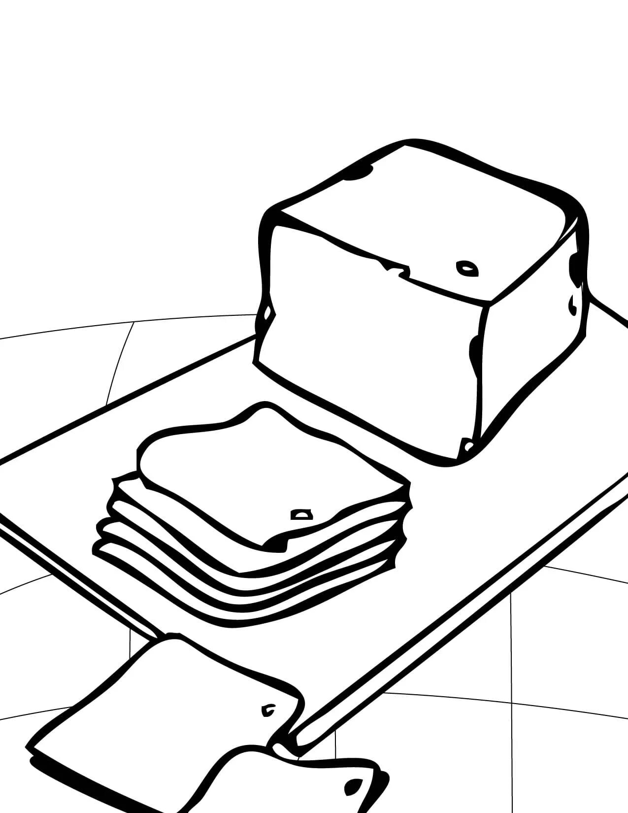 Detailed casserole coloring page