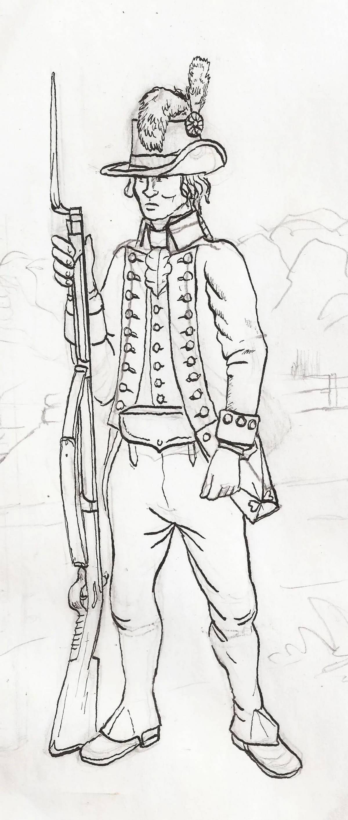 Animated napoleon coloring page