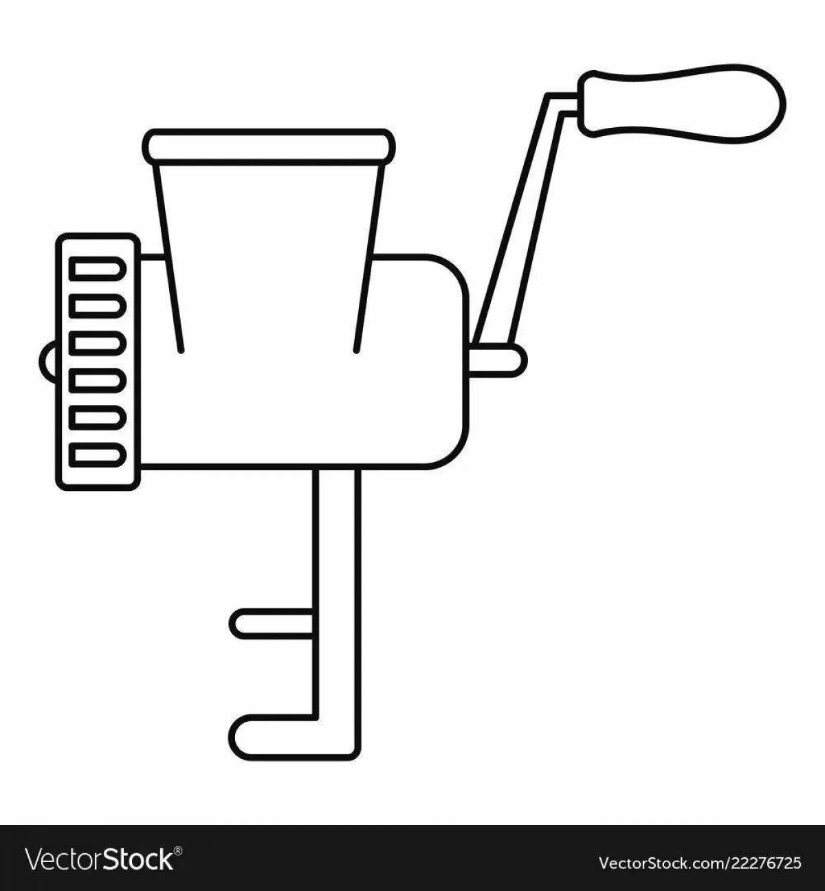 Coloring bright meat grinder