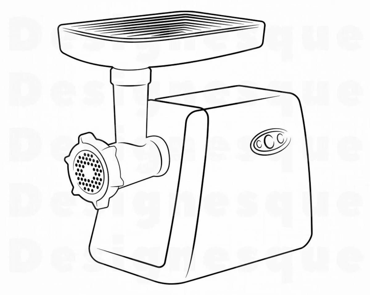 Coloring playful meat grinder