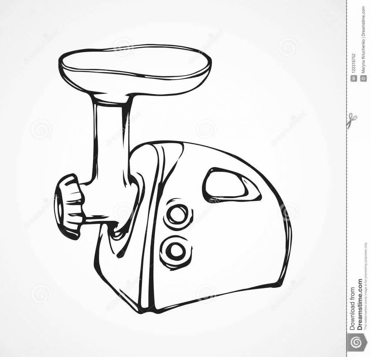 Fun coloring meat grinder