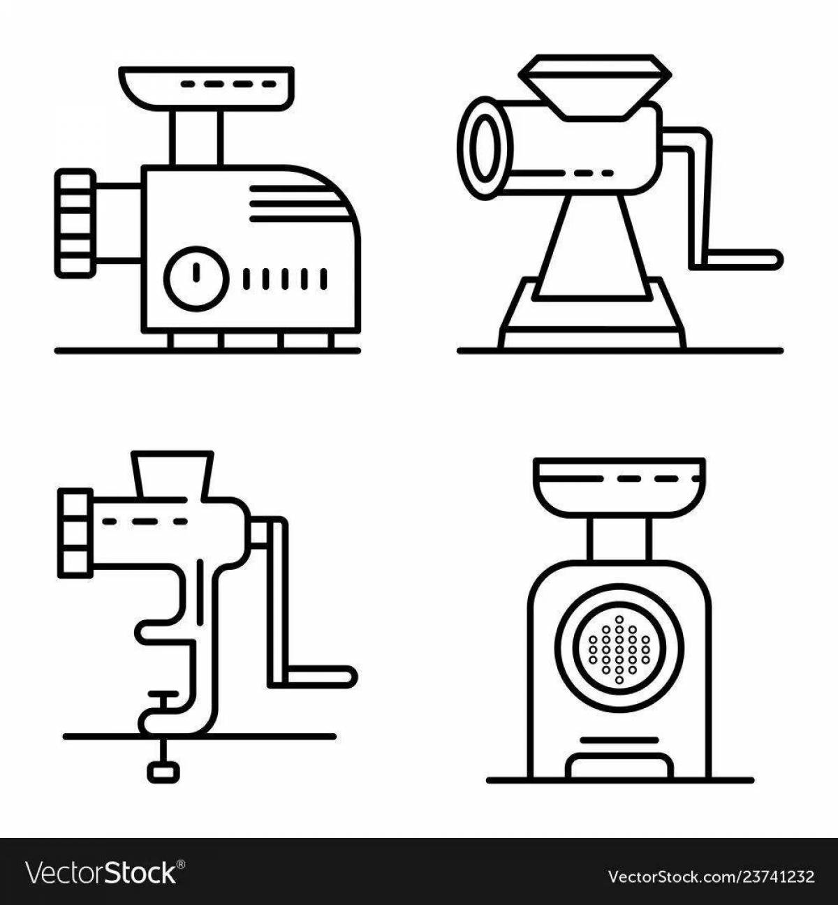 Coloring glowing meat grinder