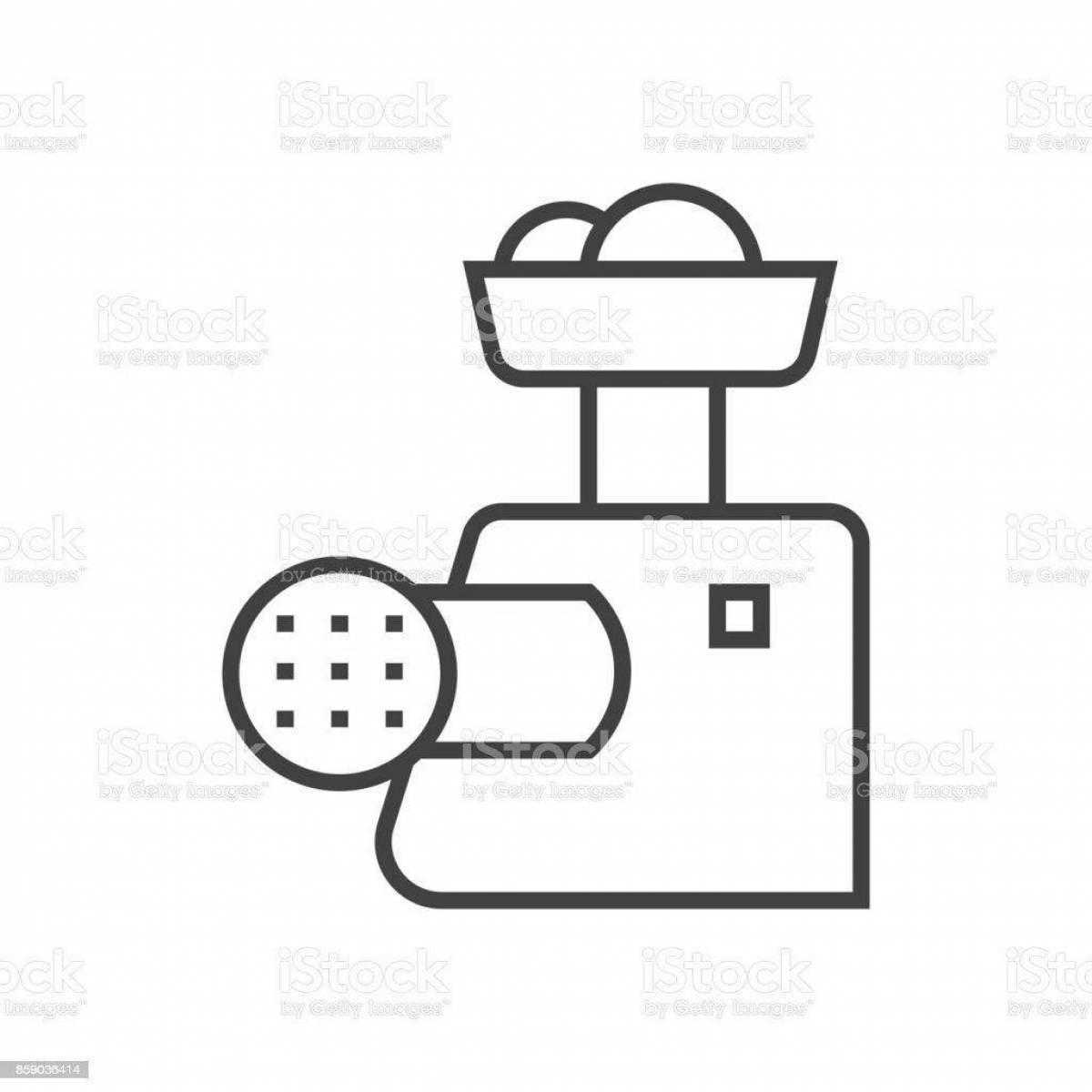 Coloring artistic meat grinder