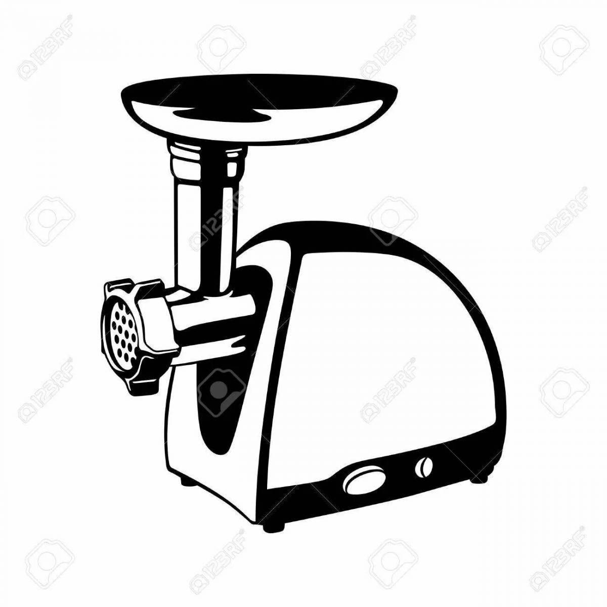 Coloring dazzling meat grinder