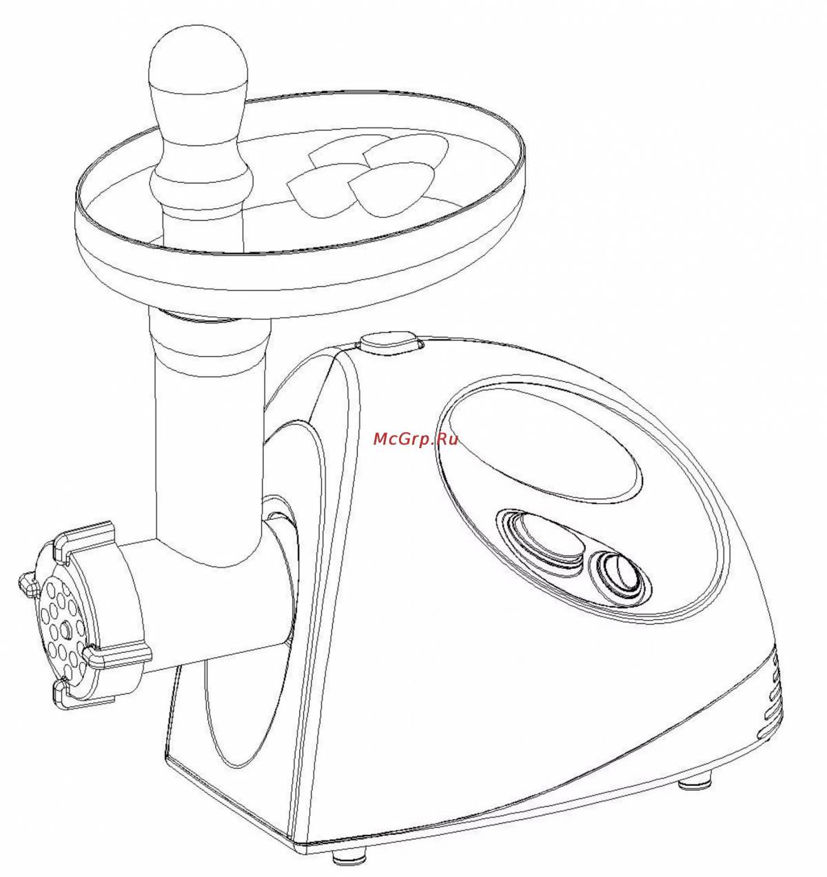 Coloring funny meat grinder
