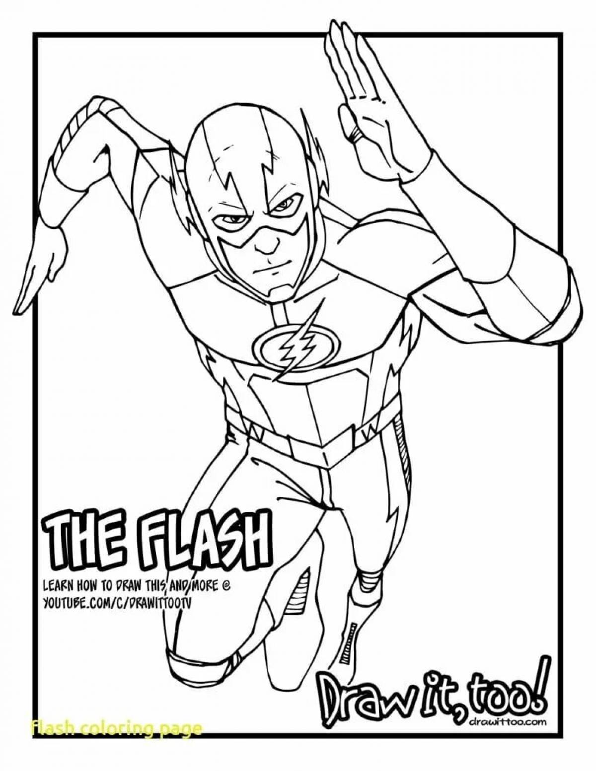 Color glowing coloring book flash