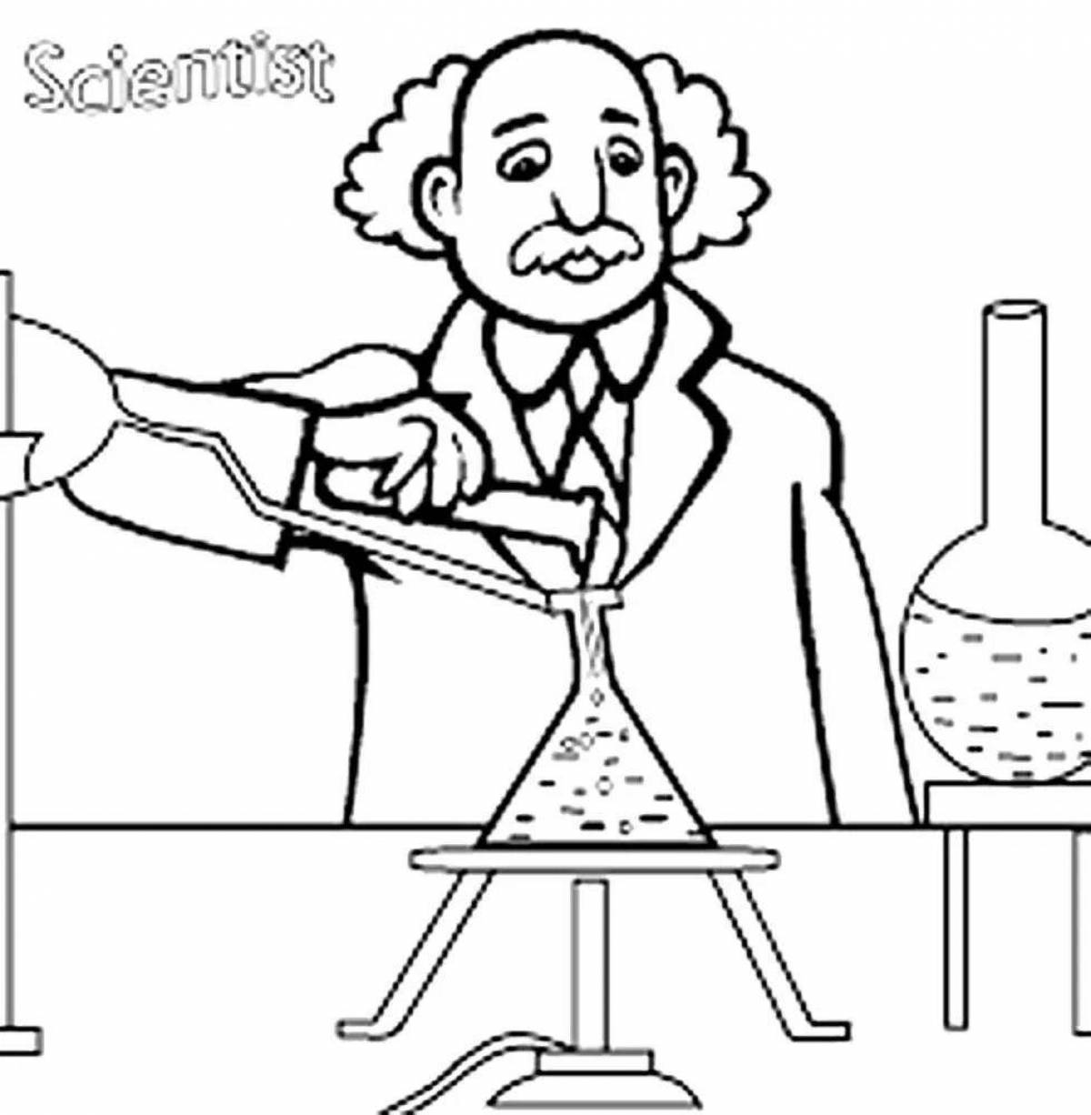 Chemist fun coloring book