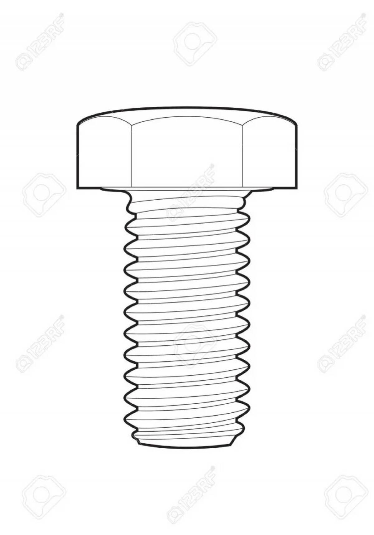 Творческая страница раскраски болтов