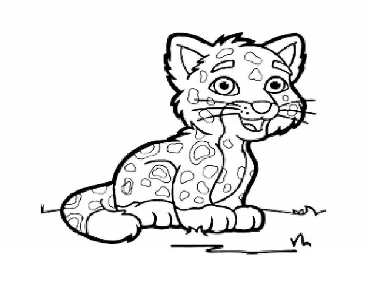 Раскраска величественный леопард