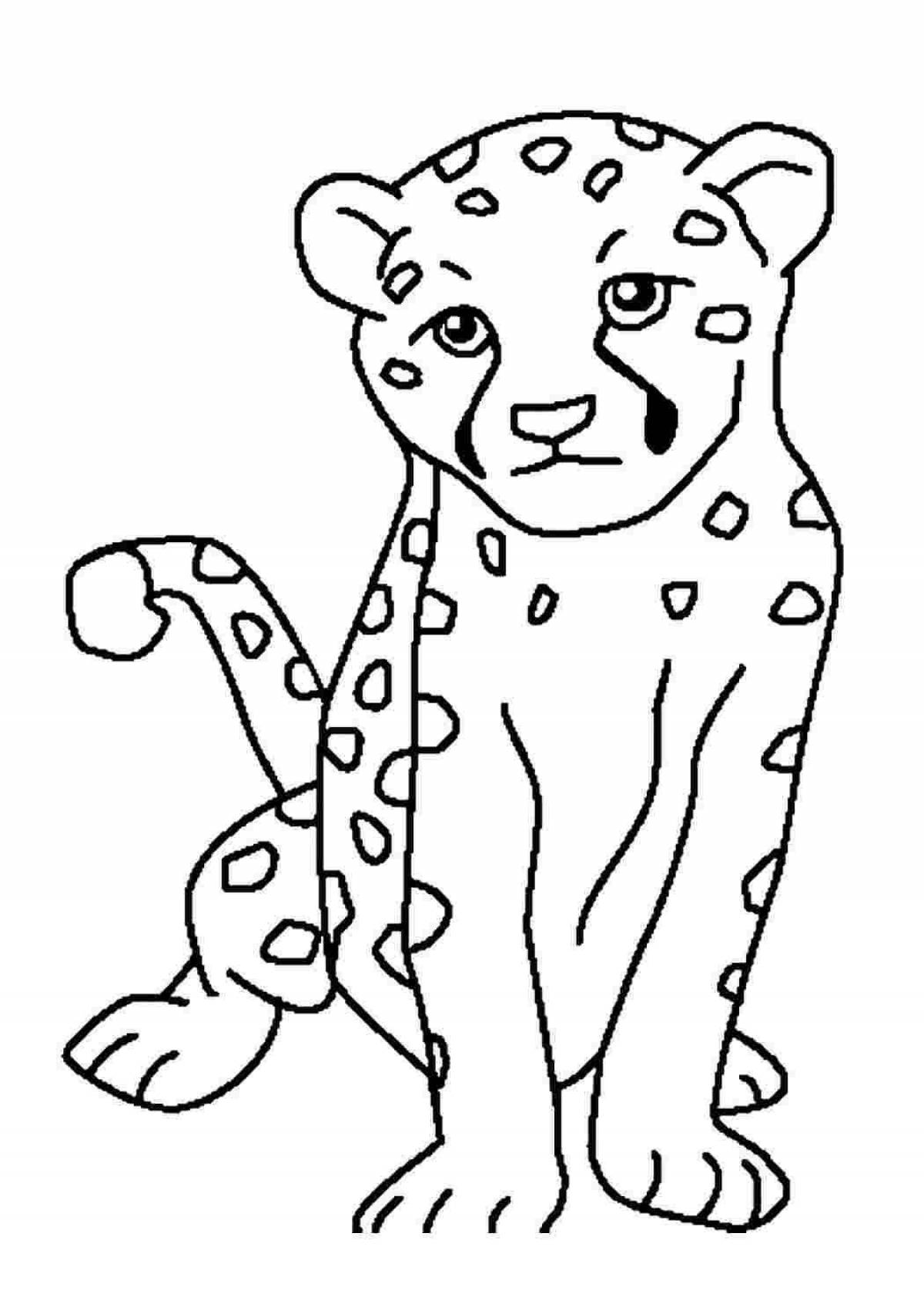 Раскраска художественный леопард