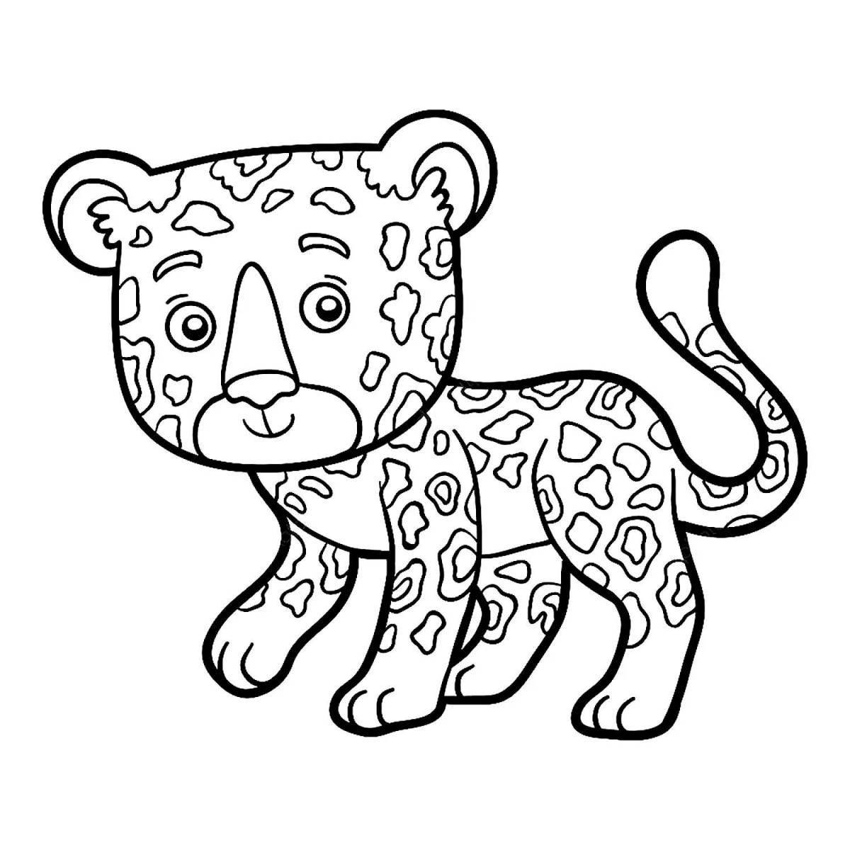 Раскраска великолепный леопард